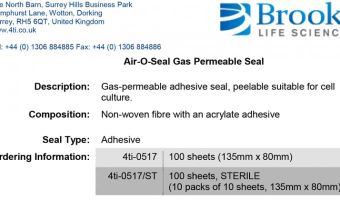 Air-O-Seal数据表